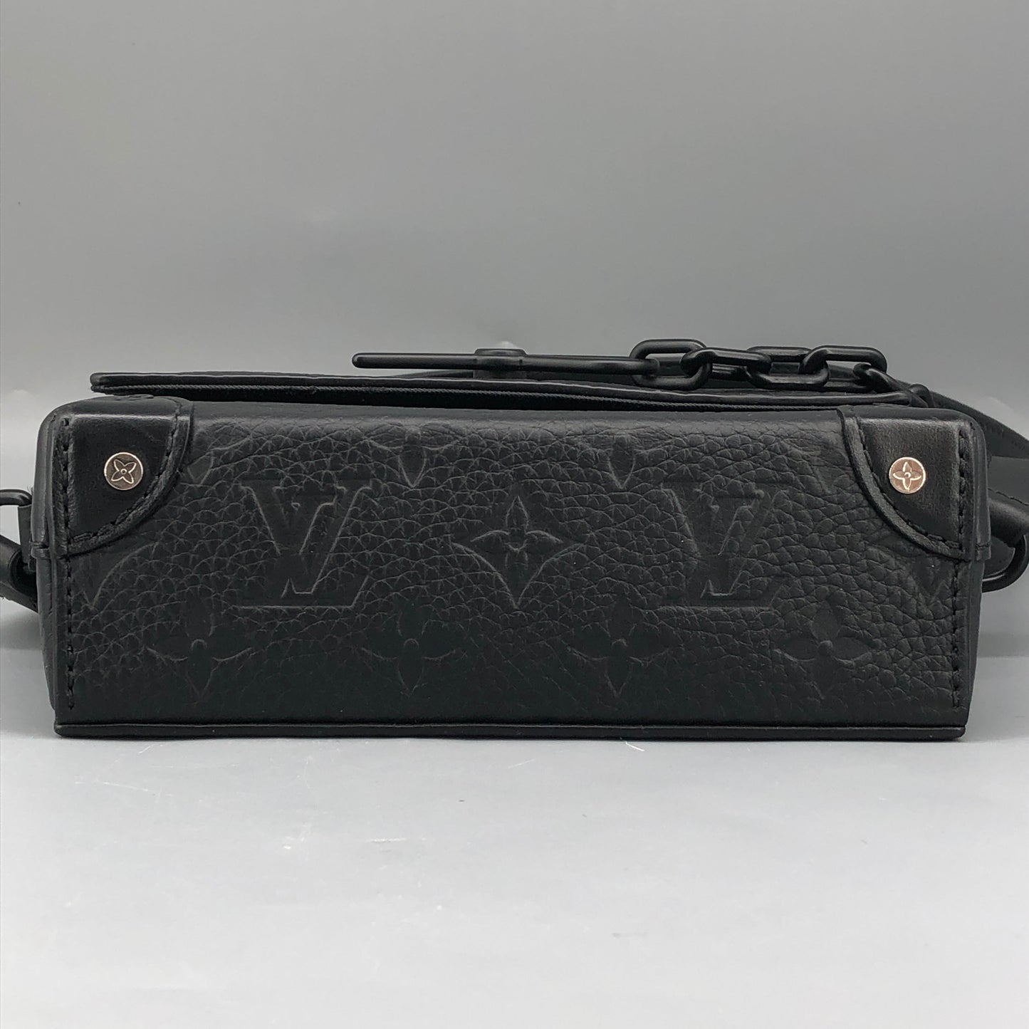 Louis Vuitton Monogram Taurillon Leather Steamer Crossbody Bag Black