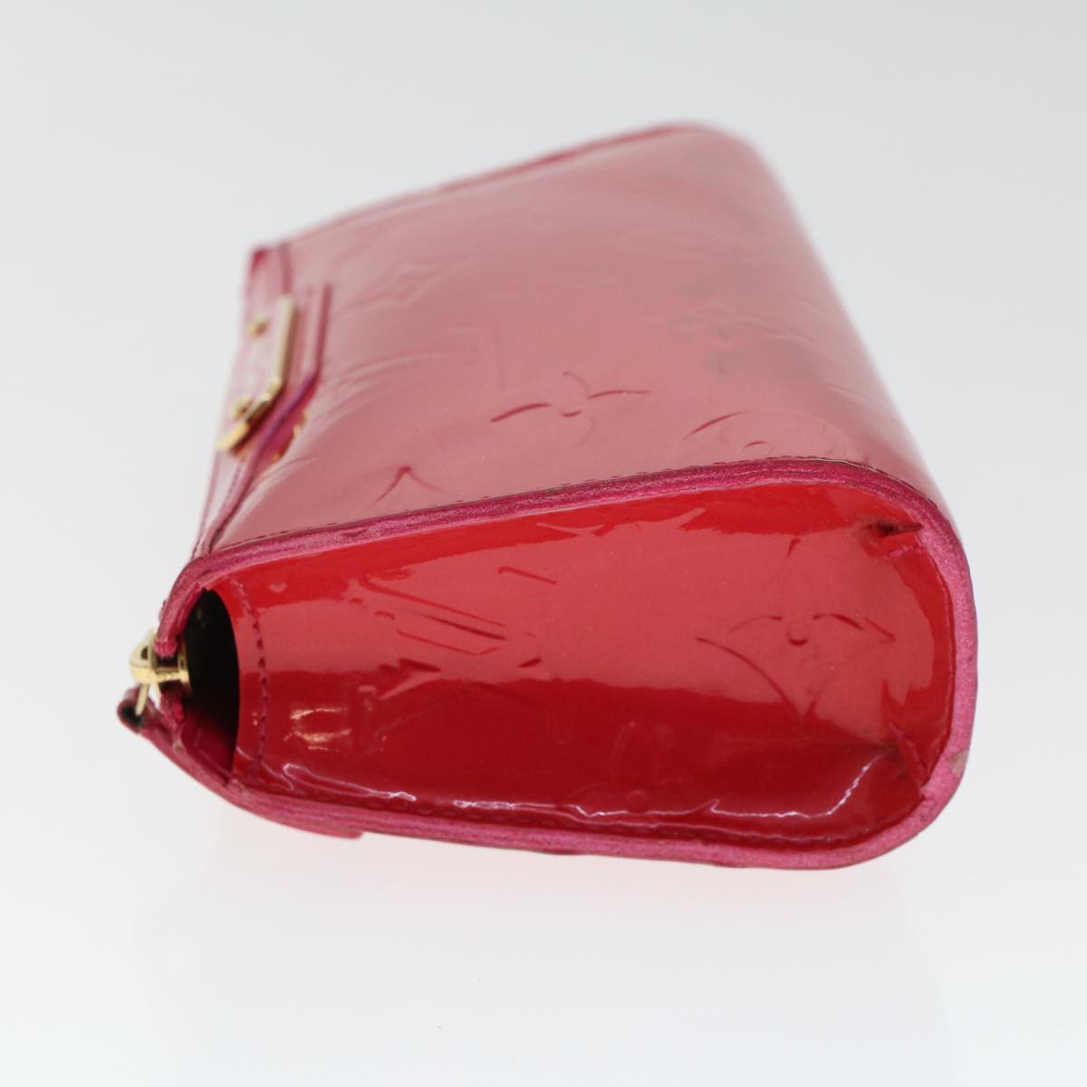 LOUIS VUITTON Monogram Vernis Trousse Cosmetic Pouch Rose Pop M93647 Auth 49159