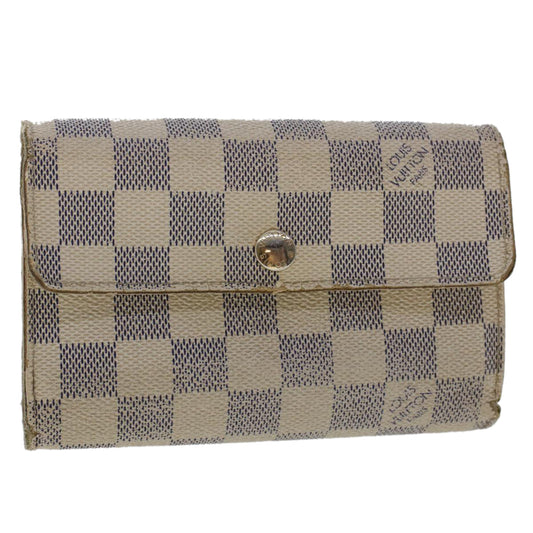 LOUIS VUITTON Damier Azur Portefeuille Alexandra Wallet N63068 LV 49324