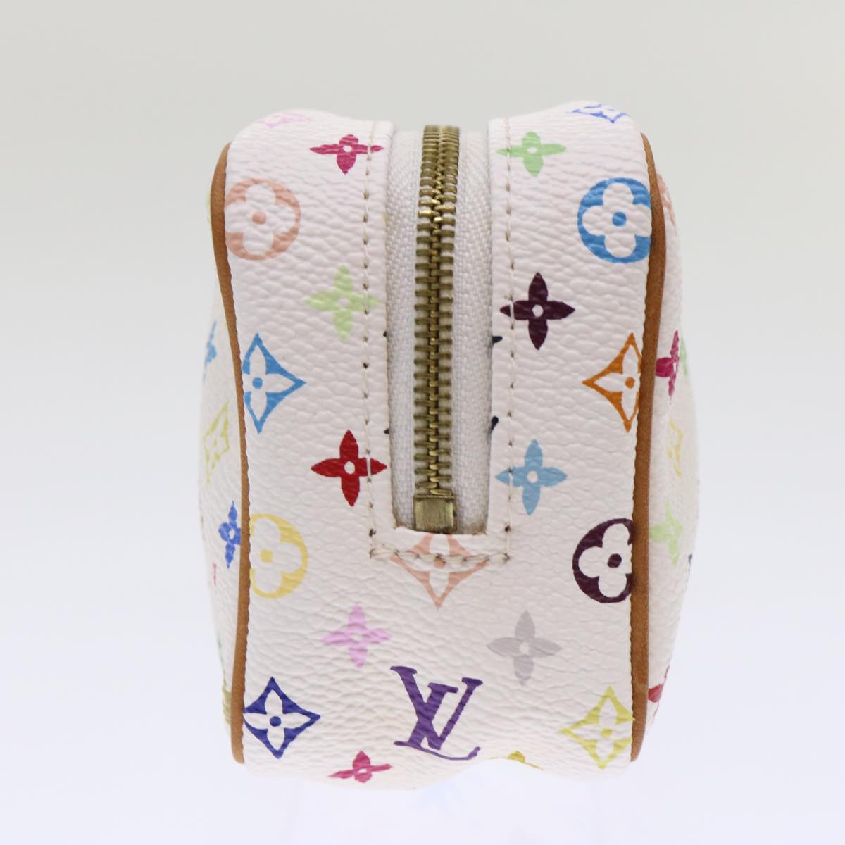 LOUIS VUITTON Monogram Multicolor Trousse Wapity Pouch White M58033 Auth 49632A