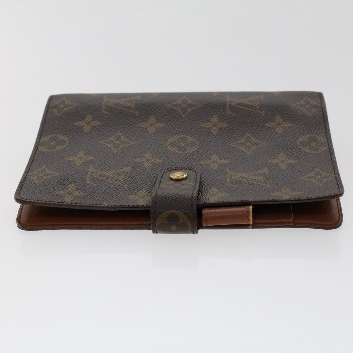 LOUIS VUITTON Monogram Agenda MM Day Planner Cover R20105 LV Auth 49871