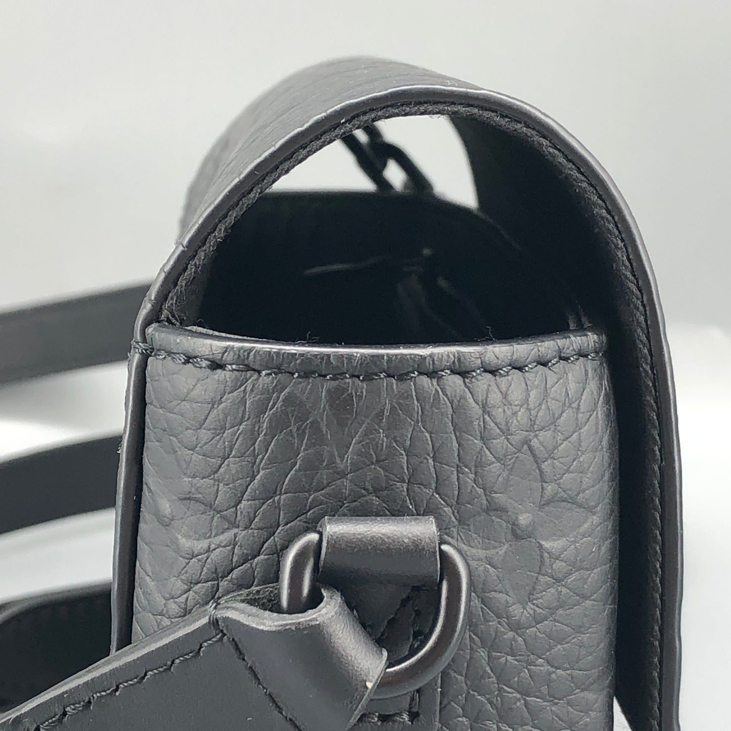 Louis Vuitton Monogram Taurillon Leather Steamer Crossbody Bag Black