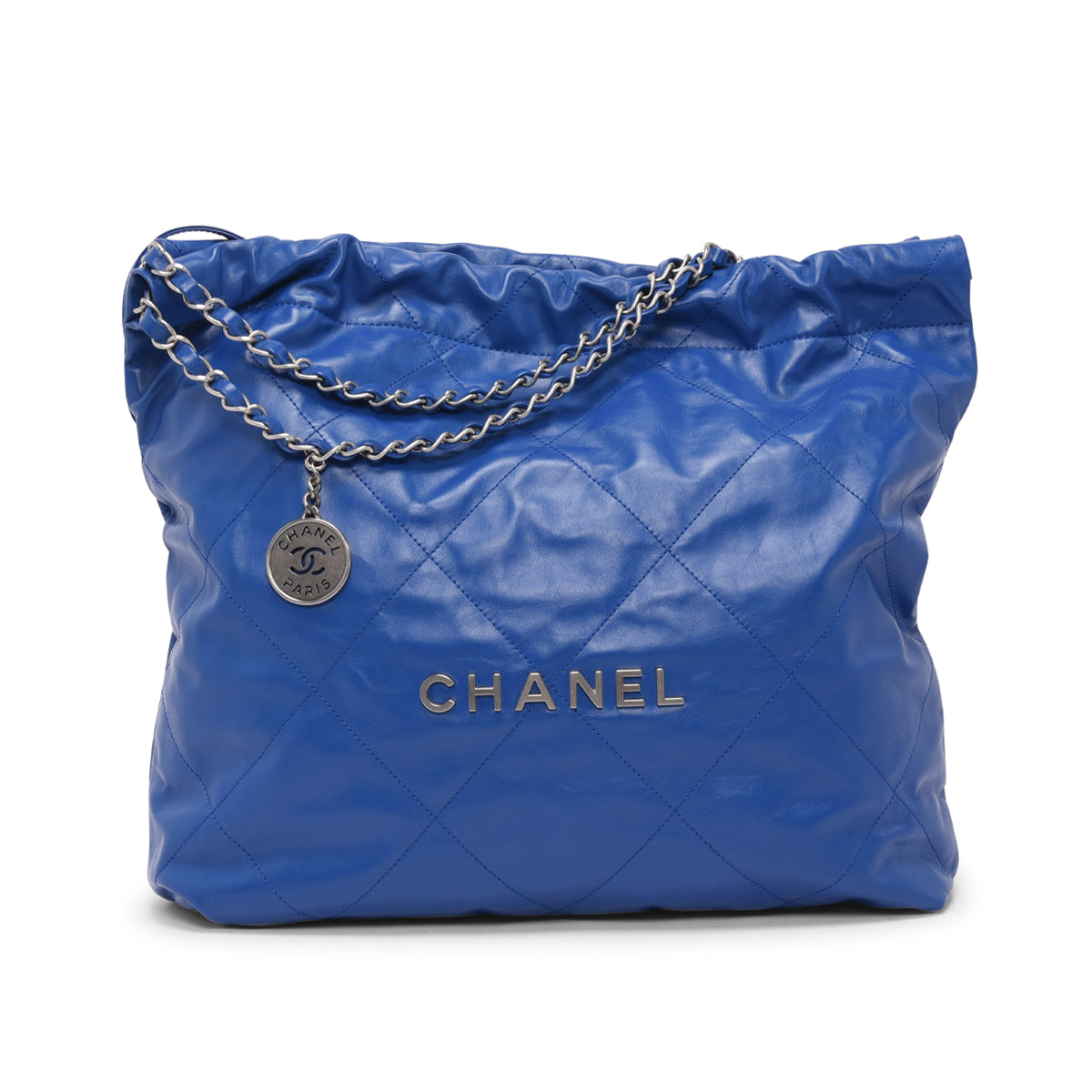Chanel Royal Blue Shiny Calfskin Small Handbag - Rovelle Bags