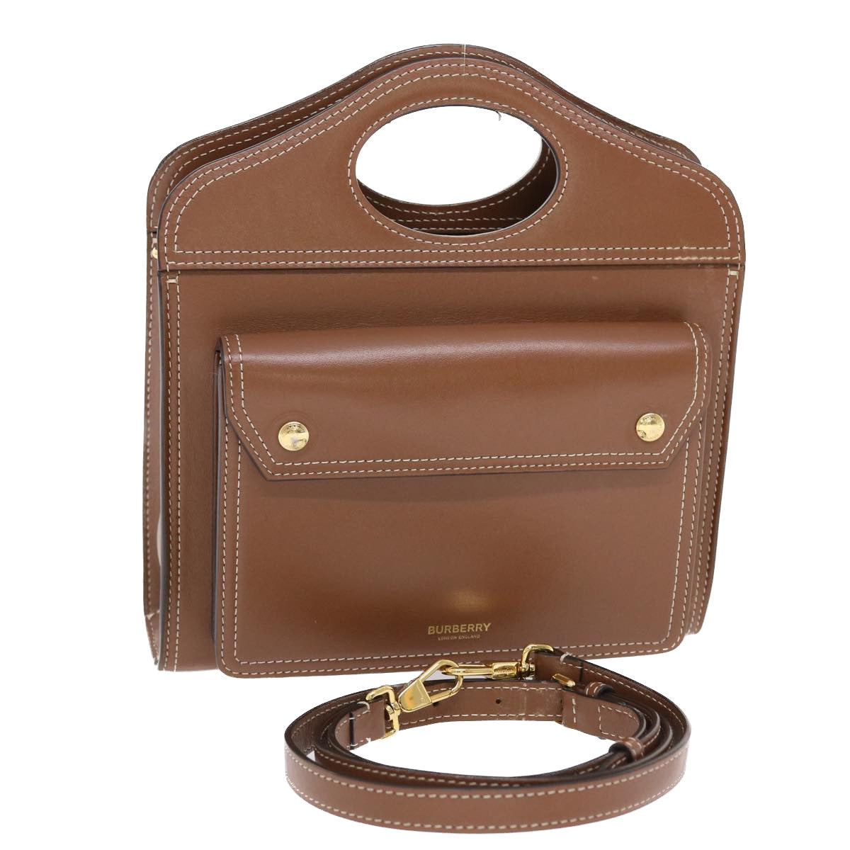 Burberry Topstitch Auth Handbag - Rovelle Bags