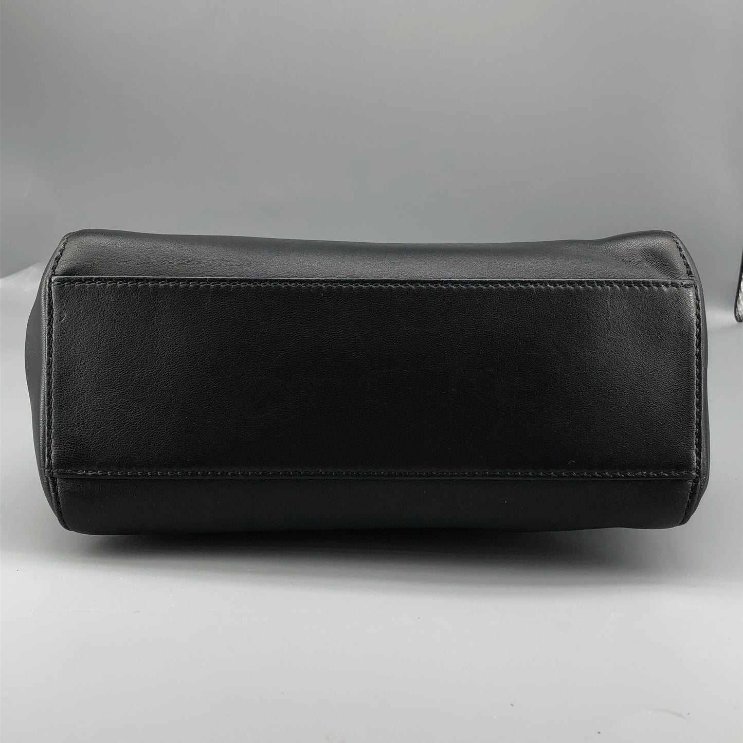 Fendi Mini Black Smooth Leather Peekaboo Handbag