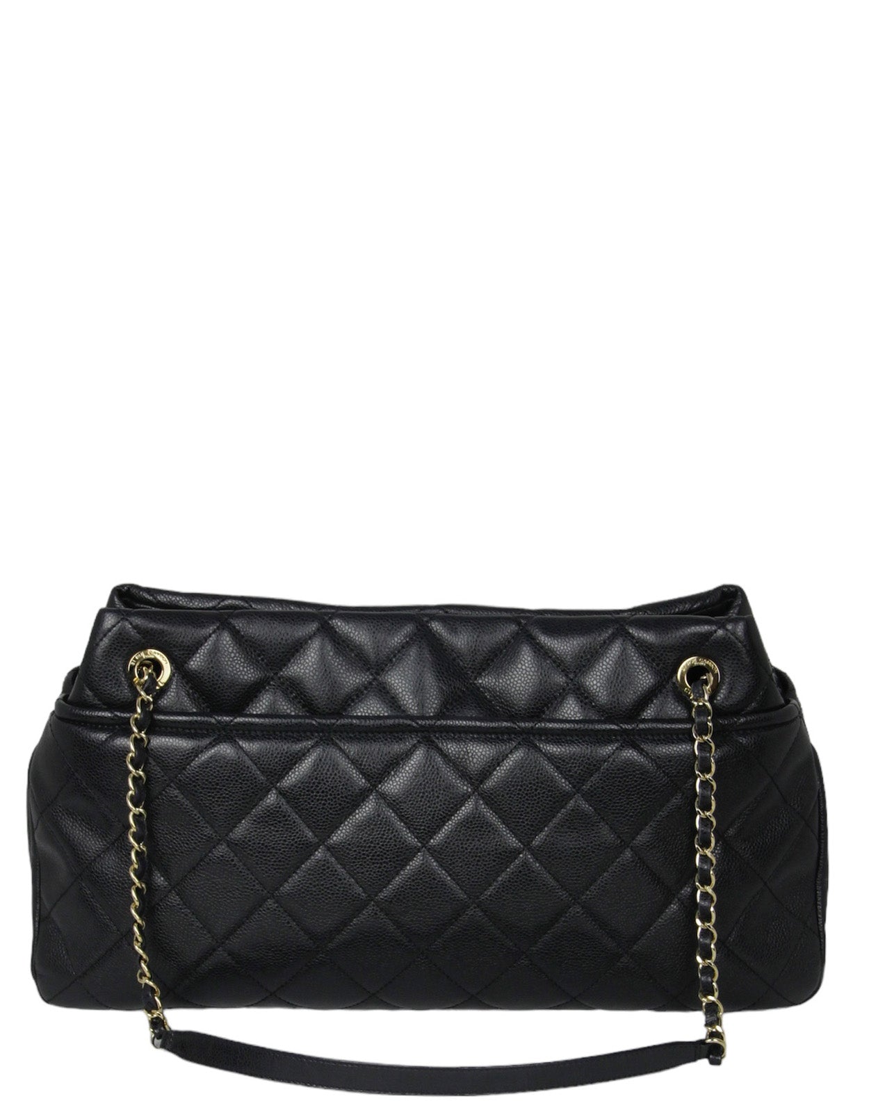 Chanel Black Caviar Timeless Soft Shopper Tote Bag - Rovelle Bags