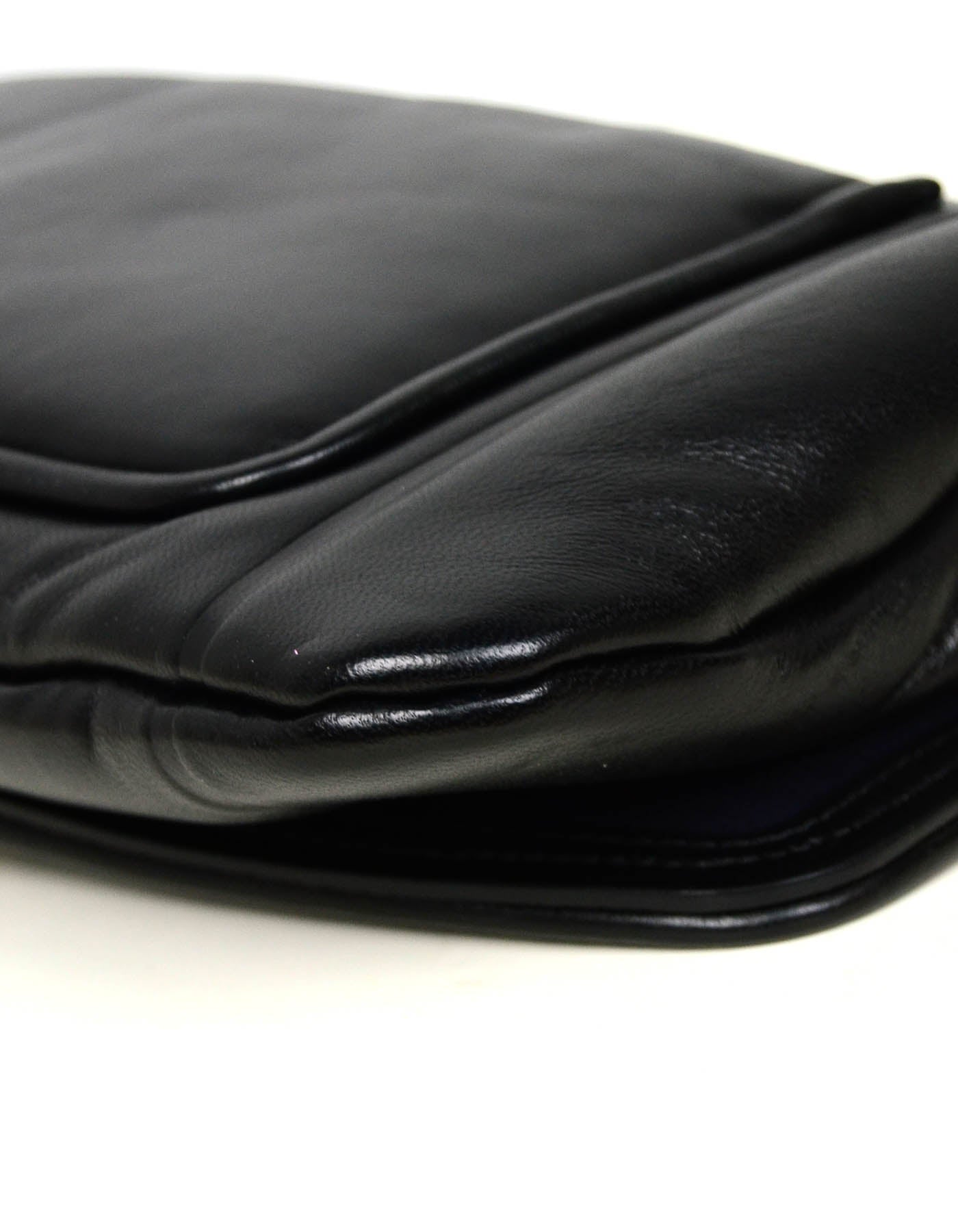 Chanel 2019 NWT Black Shiny Lambskin Clutch Bag - Rovelle Bags