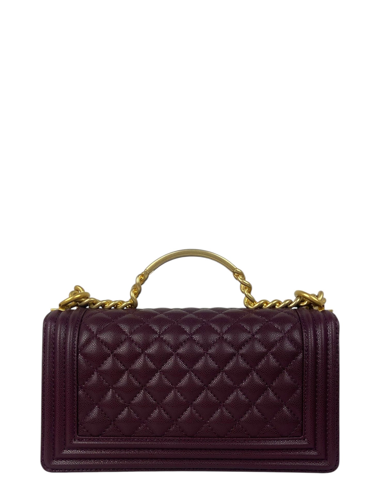 Chanel 2024 Burgundy Caviar Medium Top Handbag - Rovelle Bags