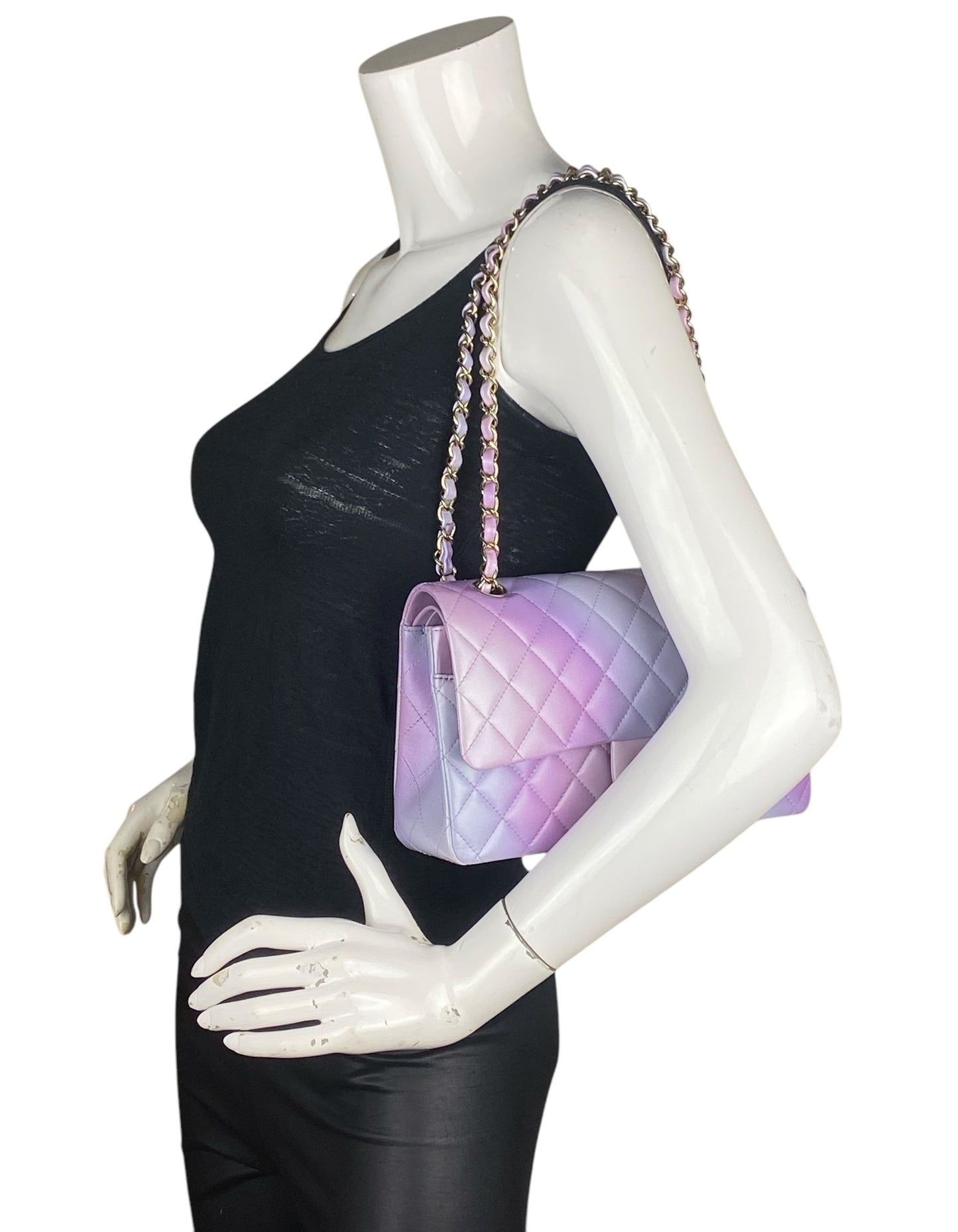 Chanel '24 Lilac Ombre Medium Double Flap Bag - Rovelle Bags
