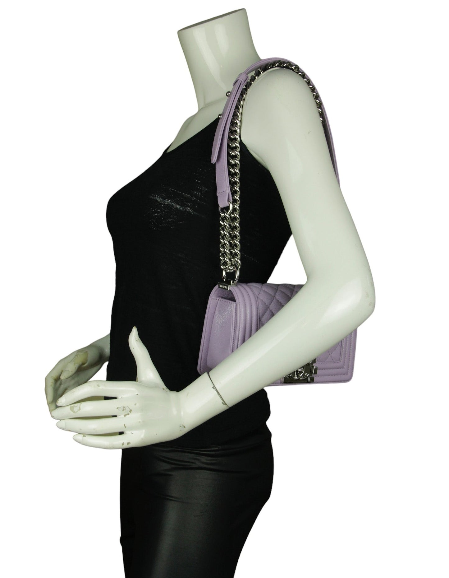 Chanel 2024 Purple Caviar Leather Small Handbag - Rovelle Bags
