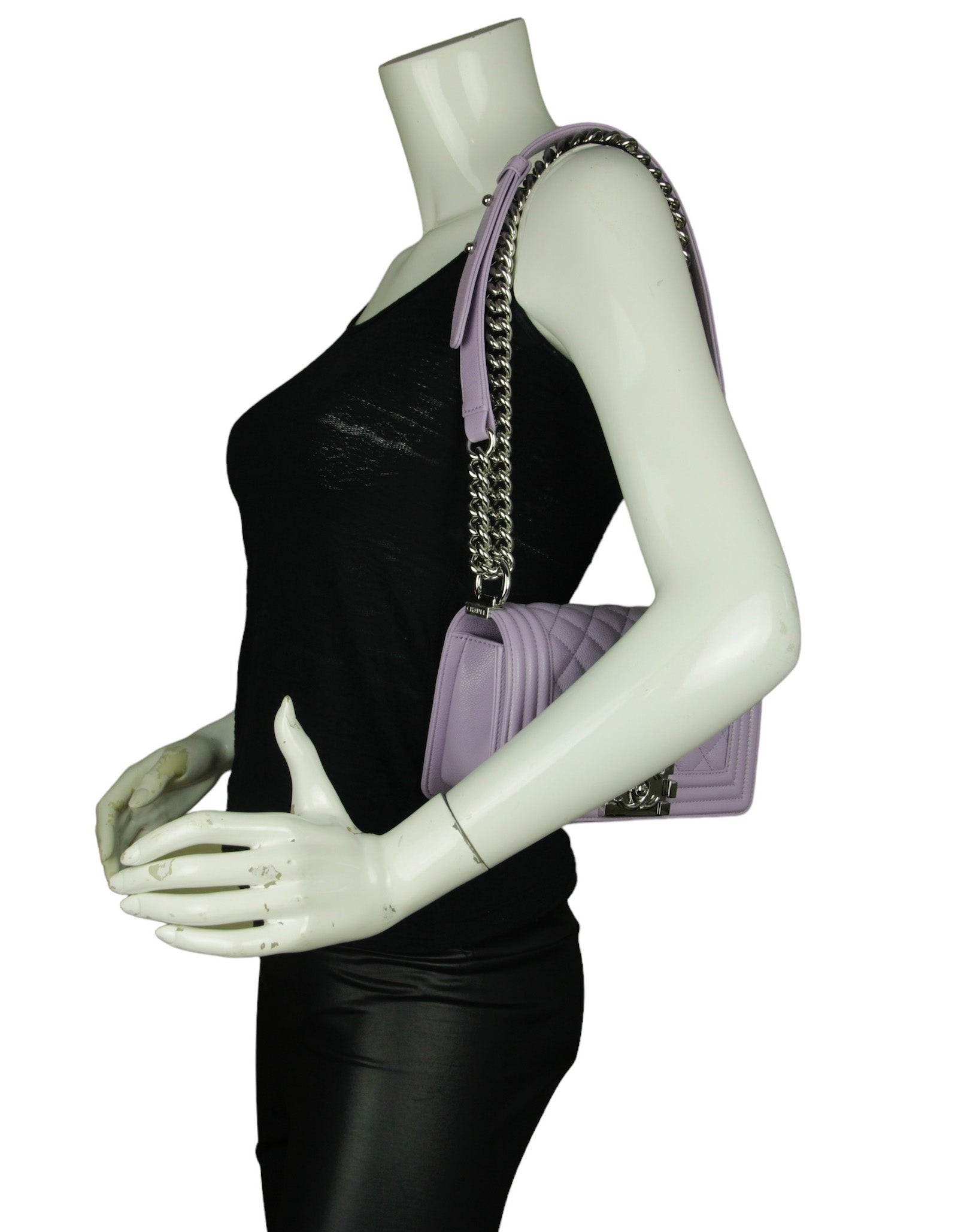 Chanel 2024 Purple Caviar Leather Small Handbag - Rovelle Bags