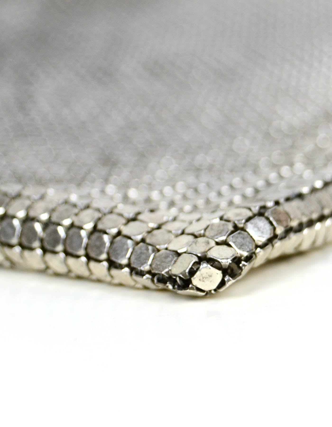 Chanel 1990s Rare Silvertone Mesh Chain Handbag - Rovelle Bags