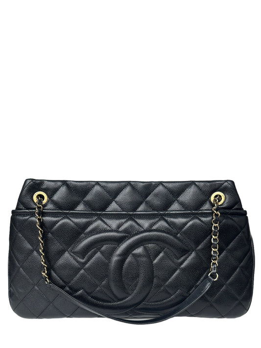 Chanel Black Caviar Leather Timeless Soft Tote Bag - Rovelle Bags