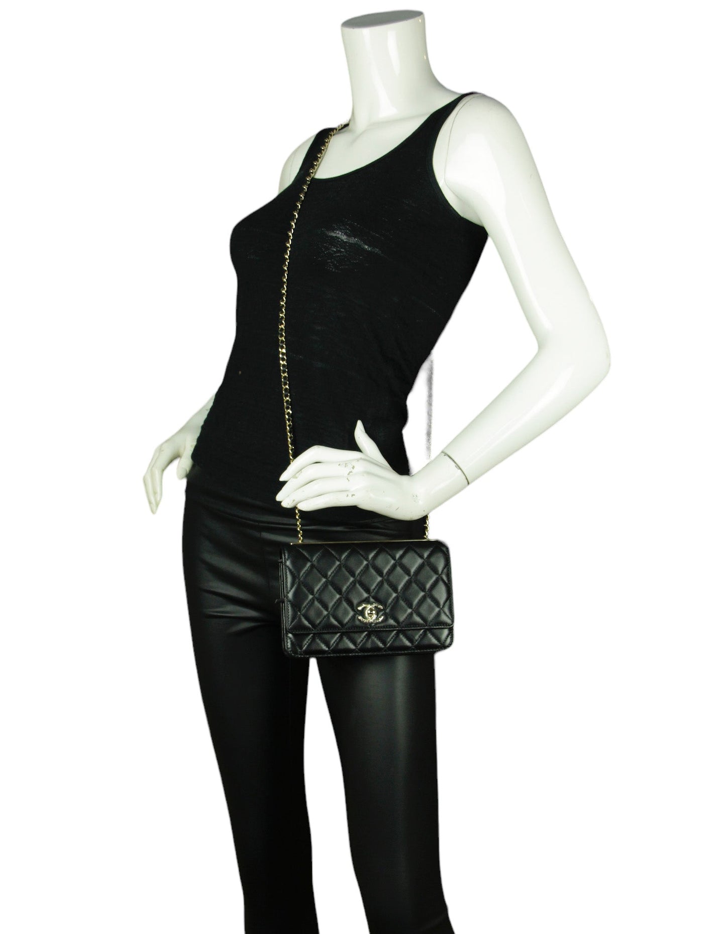 Chanel NEW 2023 Black Quilted Trendy Crossbody Bag - Rovelle Bags