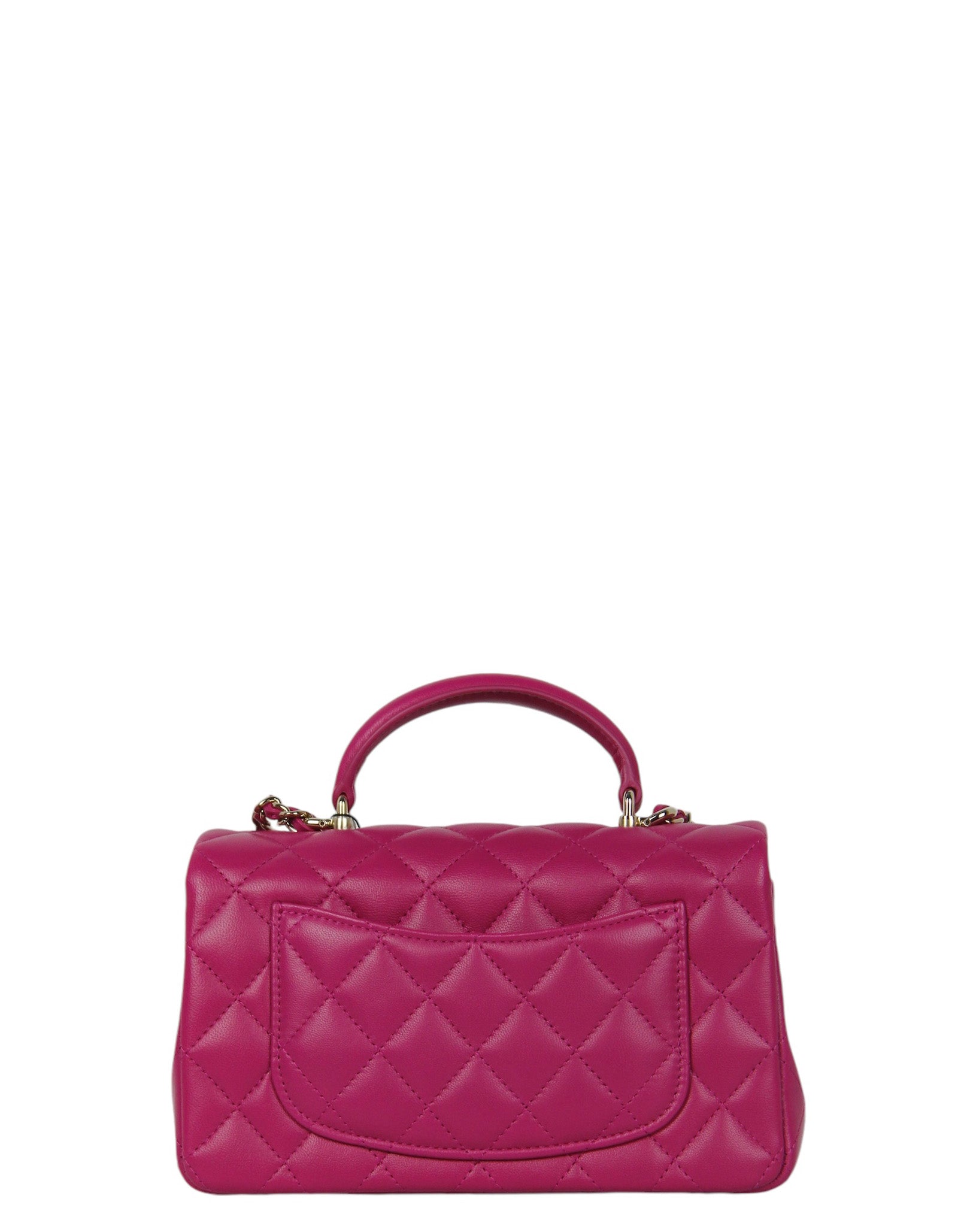 Chanel NWT '24 Fuchsia Lambskin Quilted Flap Bag - Rovelle Bags