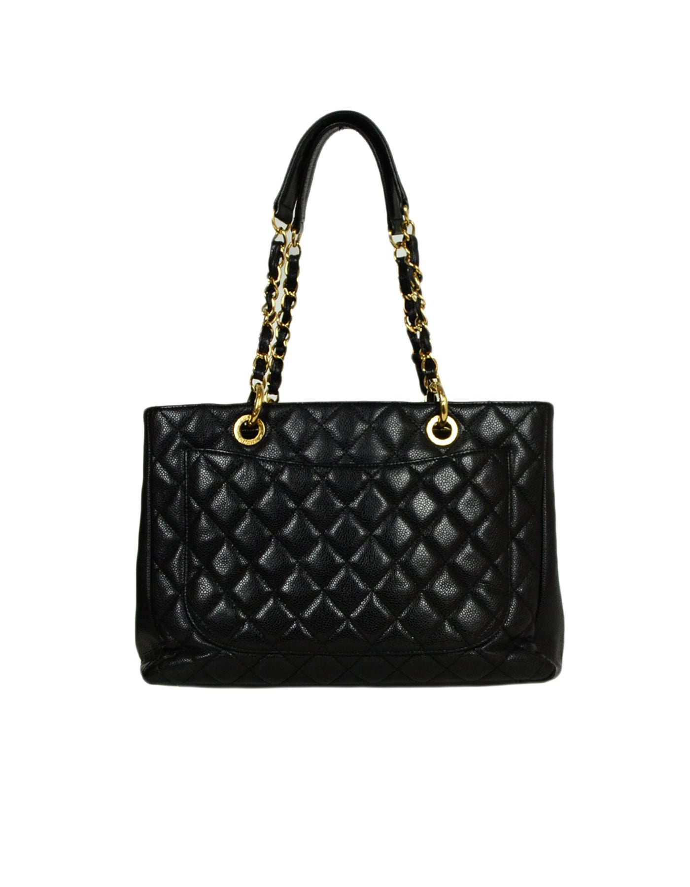 Chanel 2010-2011 Black Caviar Leather Quilted Tote Bag - Rovelle Bags