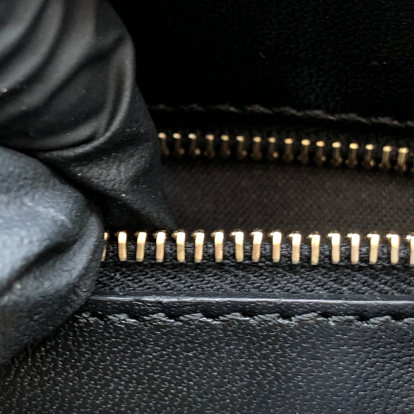 Fendi Mini Black Smooth Leather Peekaboo Handbag