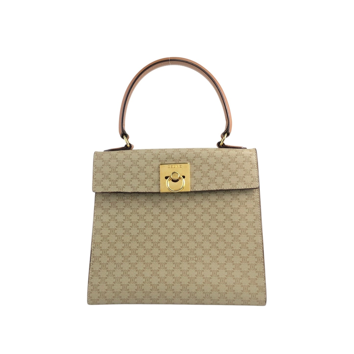 CELINE Macadam Gancini Handbag Beige