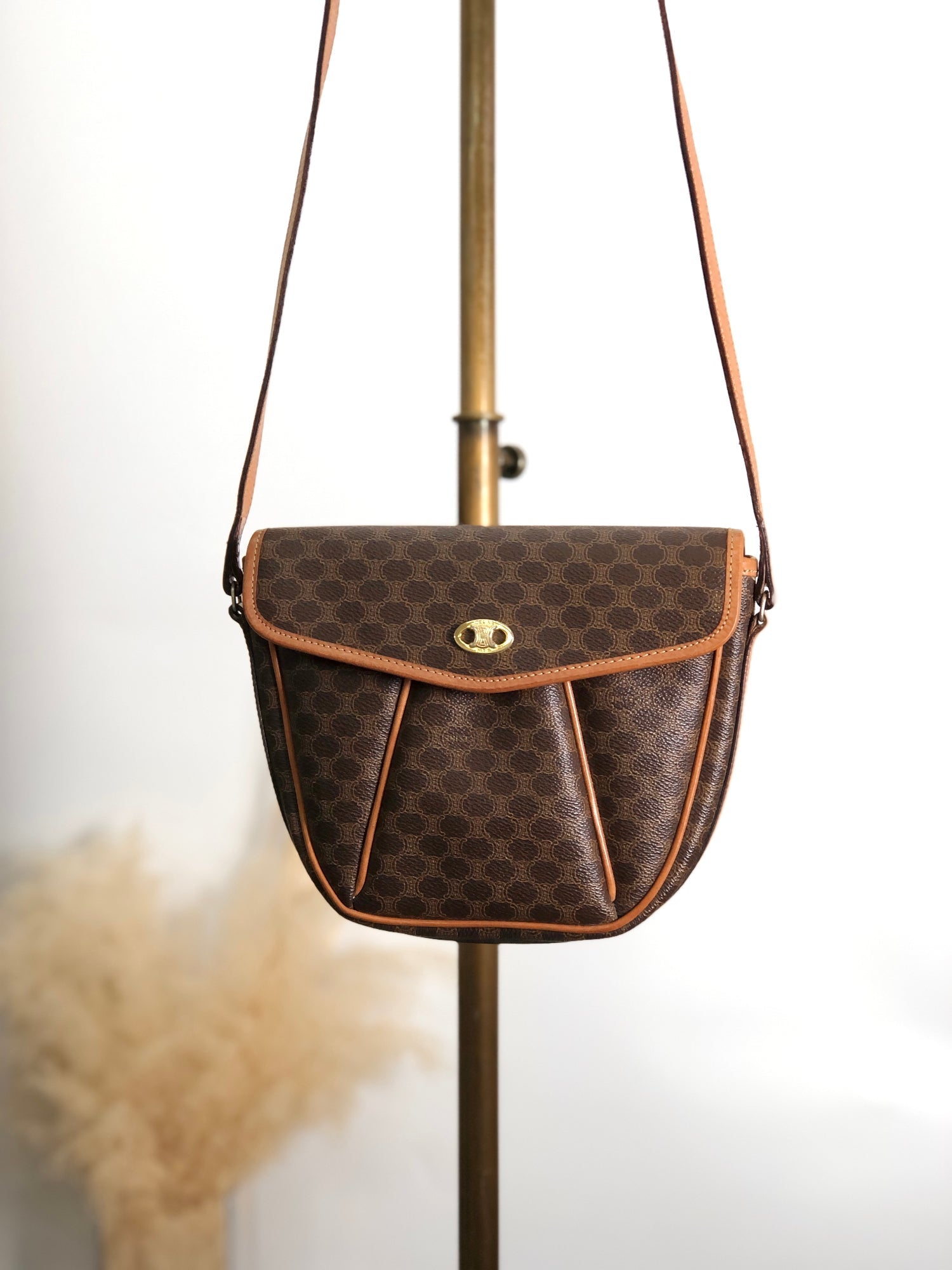 CELINE Macadam Triomphe Shoulder bag Brown