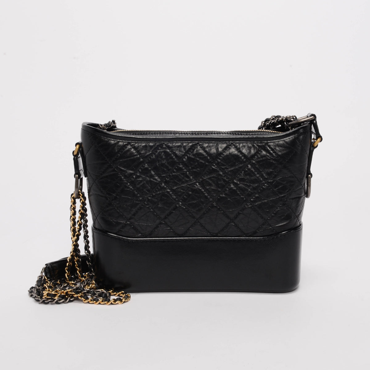 Chanel Black Aged Calfskin Medium Gabrielle Hobo Bag - Rovelle Bags