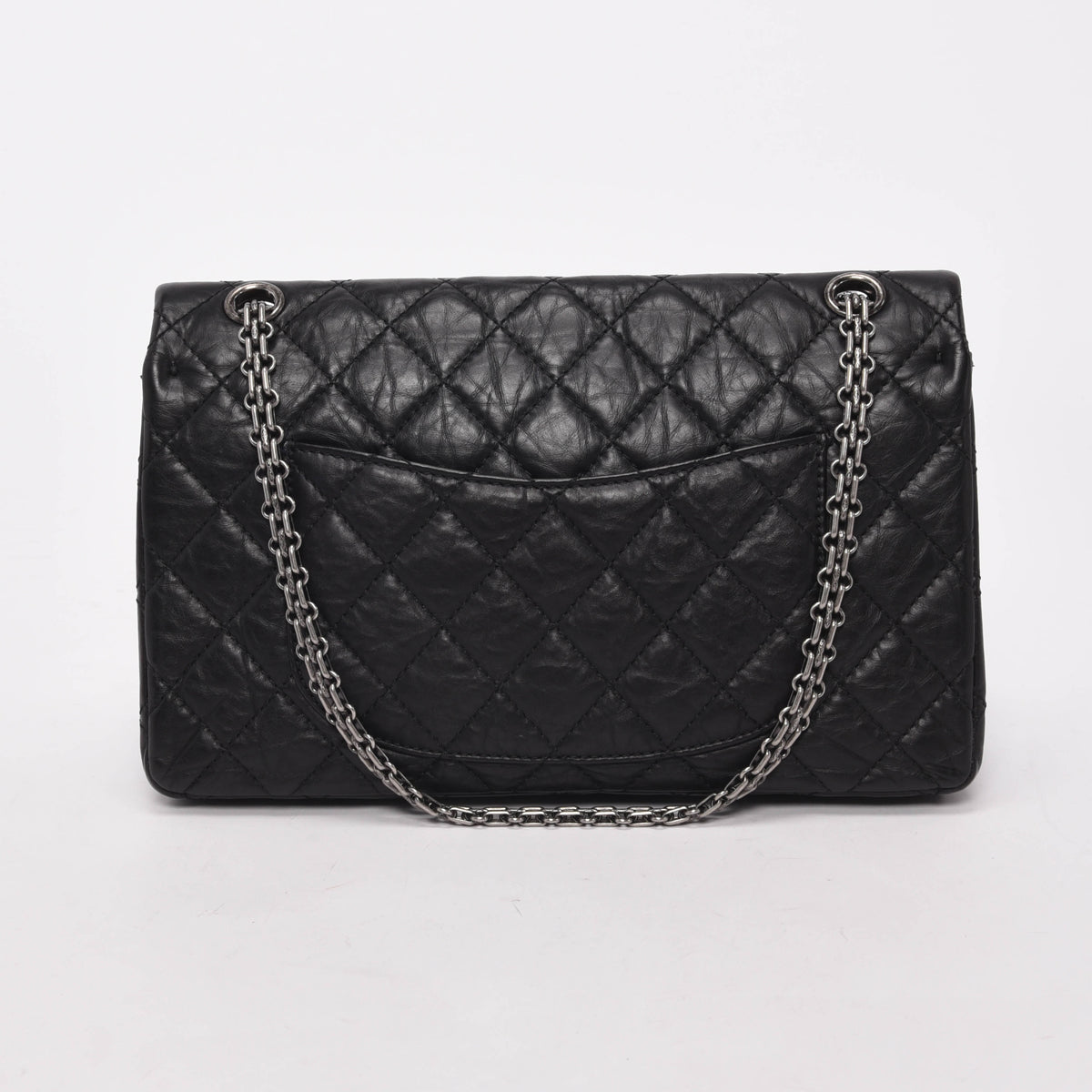 Chanel Black Distressed Calfskin 2.55 Reissue Flap Bag - Rovelle Bags