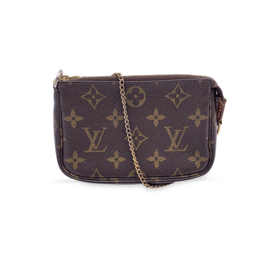 LOUIS VUITTON Monogram Canvas Mini Pochette Accessoires Bag Pouch