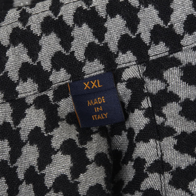 LOUIS VUITTON Louis Vuitton RM192 RDQ HHS66W Long-Handy Wool/Polyester Black Grey T-Shirt
