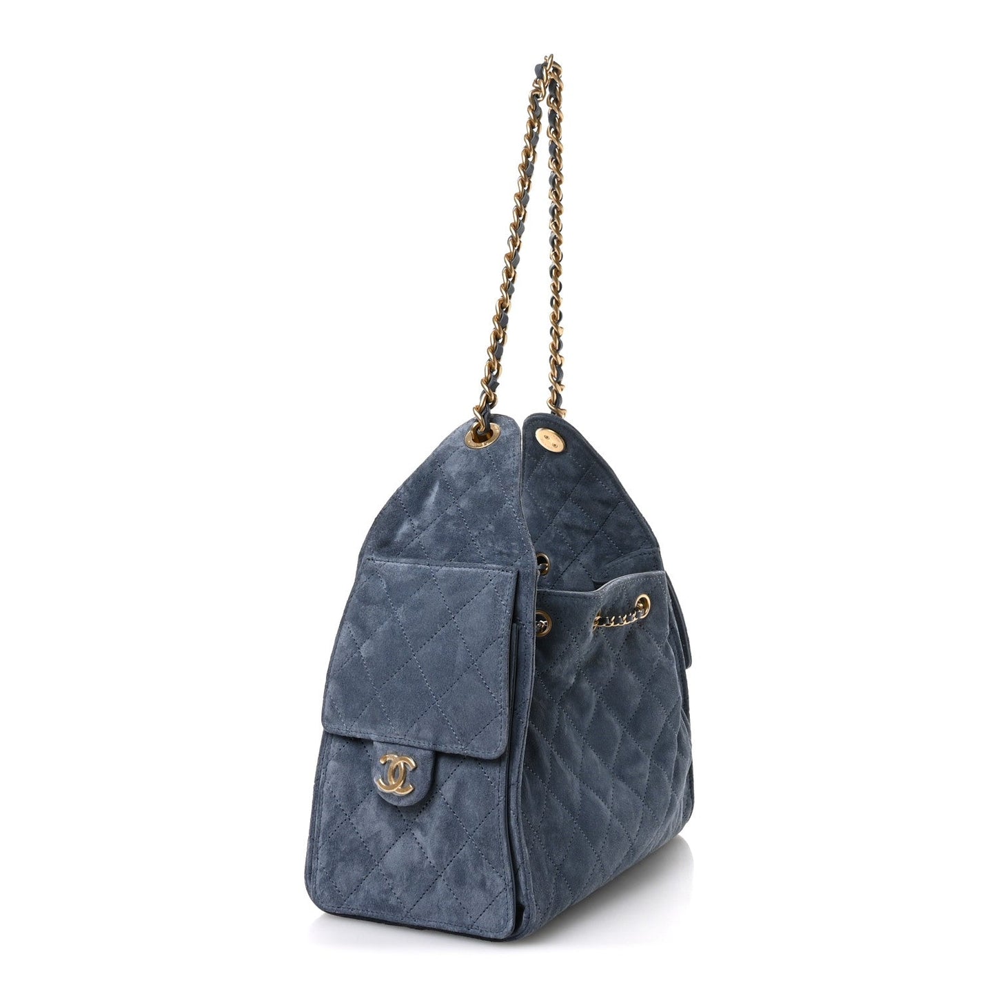Chanel Suede Quilted Small Chanel 25 Handbag - Rovelle Bags