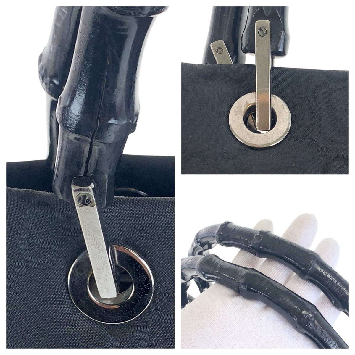 Gucci GG Canvas Bamboo Tote Bag 002 1010