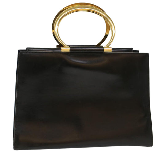 Luxury CELINE Hand Bag Leather Black 50187