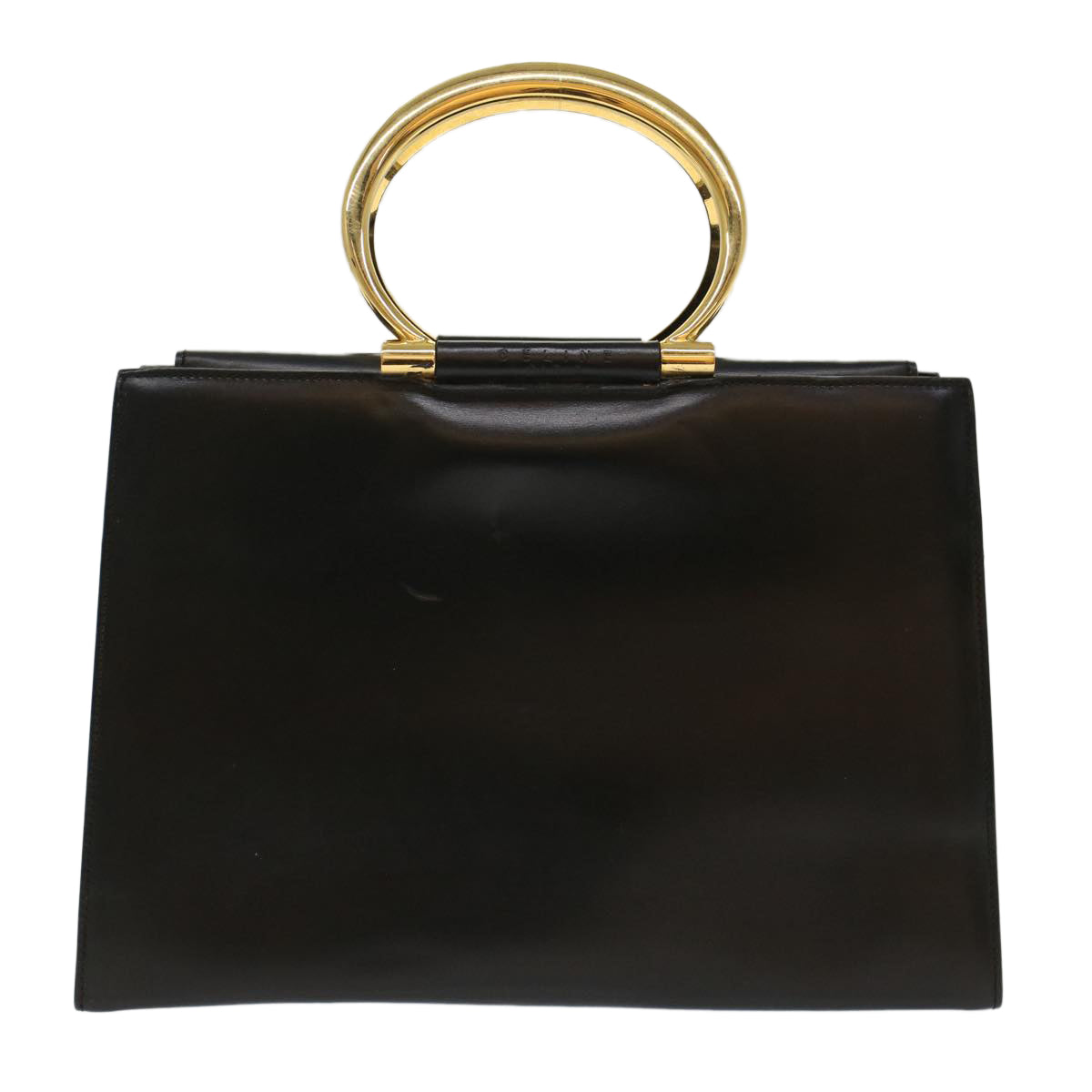 Luxury CELINE Hand Bag Leather Black 50187