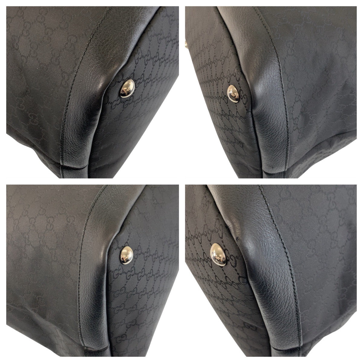 Gucci GG Canvas/Leather Boston Bag 2way Shoulder Bag 105669