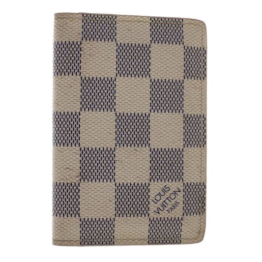 LOUIS VUITTON Damier Azur Organizer Dupoch Card Case N61727 LV Auth 50251