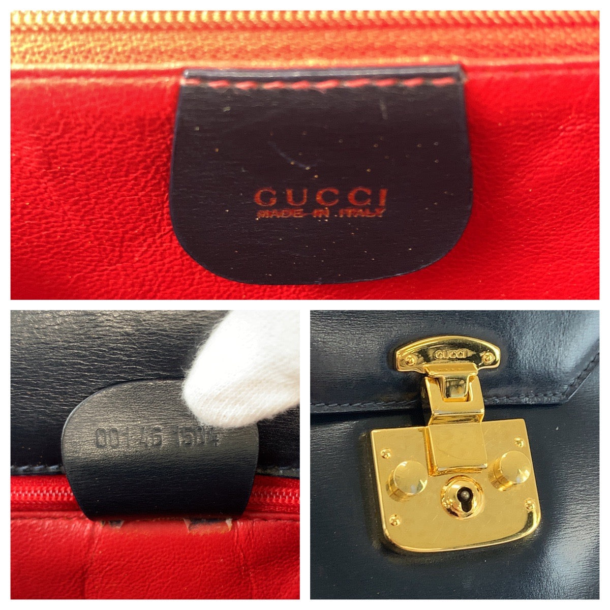 Gucci Lock Leather Shoulder Bag