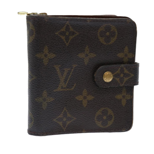 LOUIS VUITTON Monogram Compact Zip Wallet M61667 LV Auth 50313