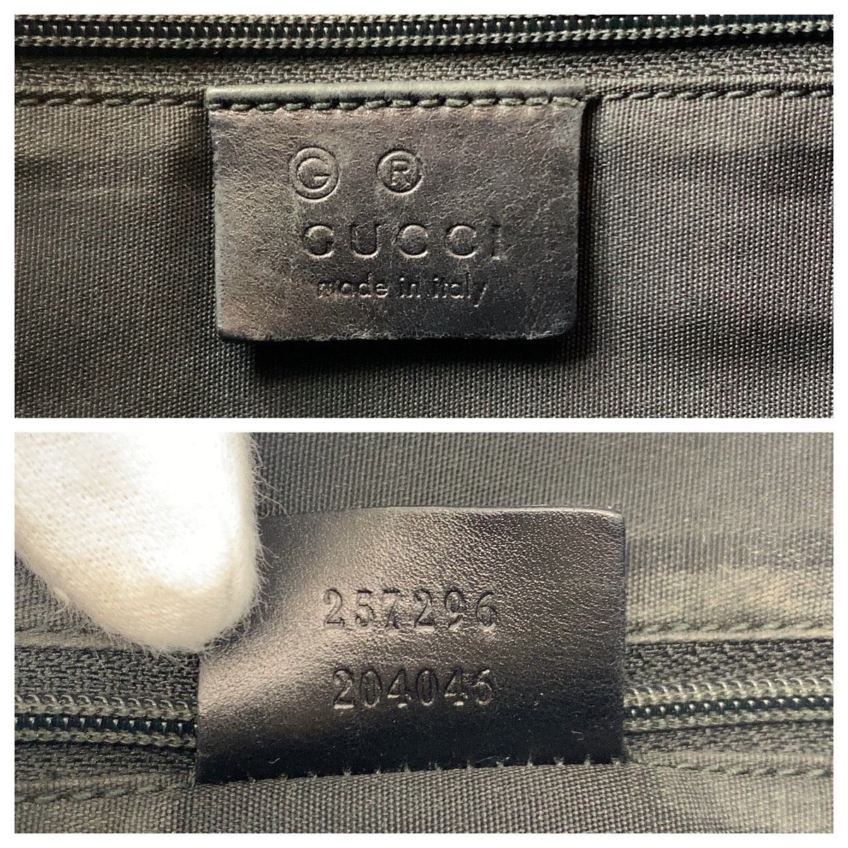 Gucci 257296 Canvas/Leather Shoulder Bag