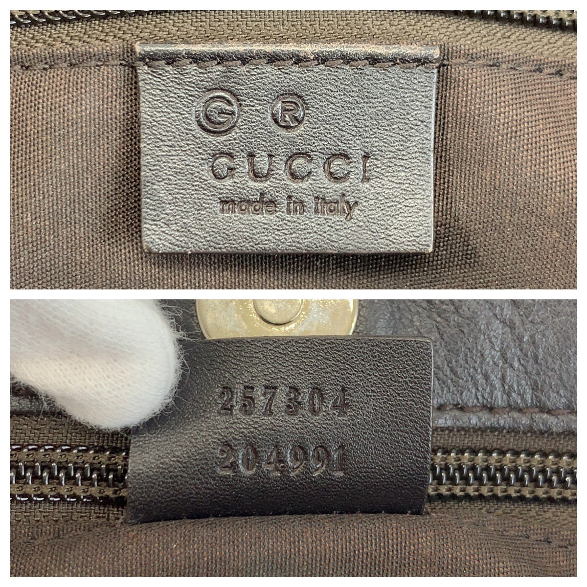 Gucci GG Pattern Nylon/Leather 2way Bag