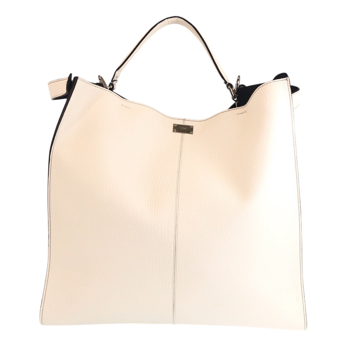 FENDI Tote Bag 7VA448 leather White SilverMetal Peekaboo - X-Rite Celeria