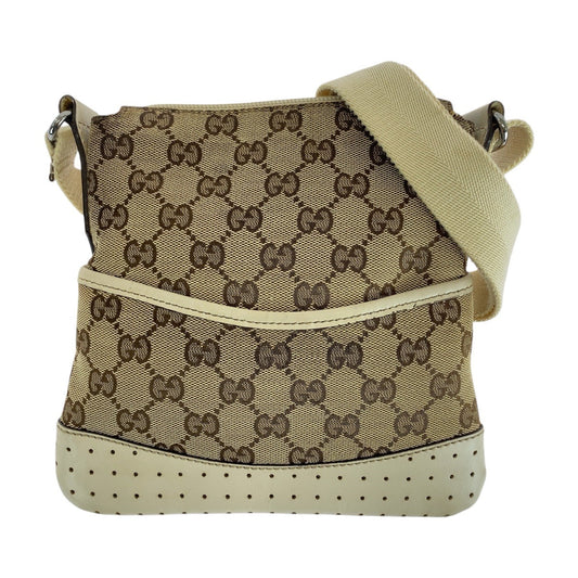 Gucci GG Canvas Leather Shoulder Bag