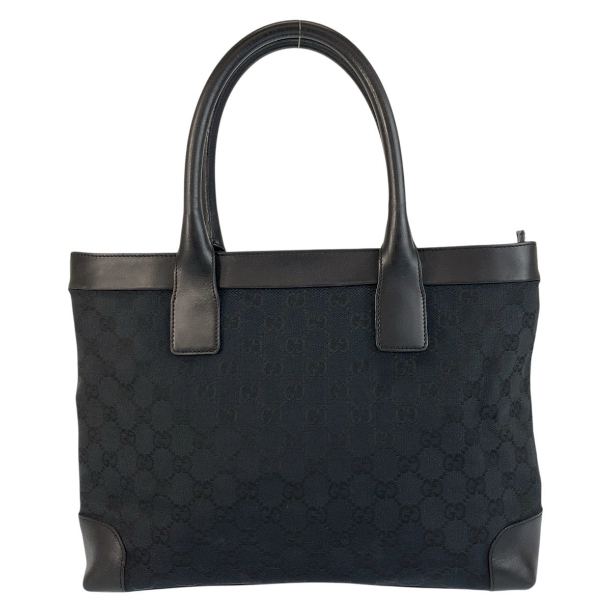 Gucci GG Canvas Leather Tote Bag