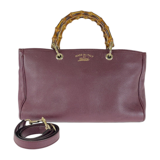 Gucci Bamboo Leather 2way Bag