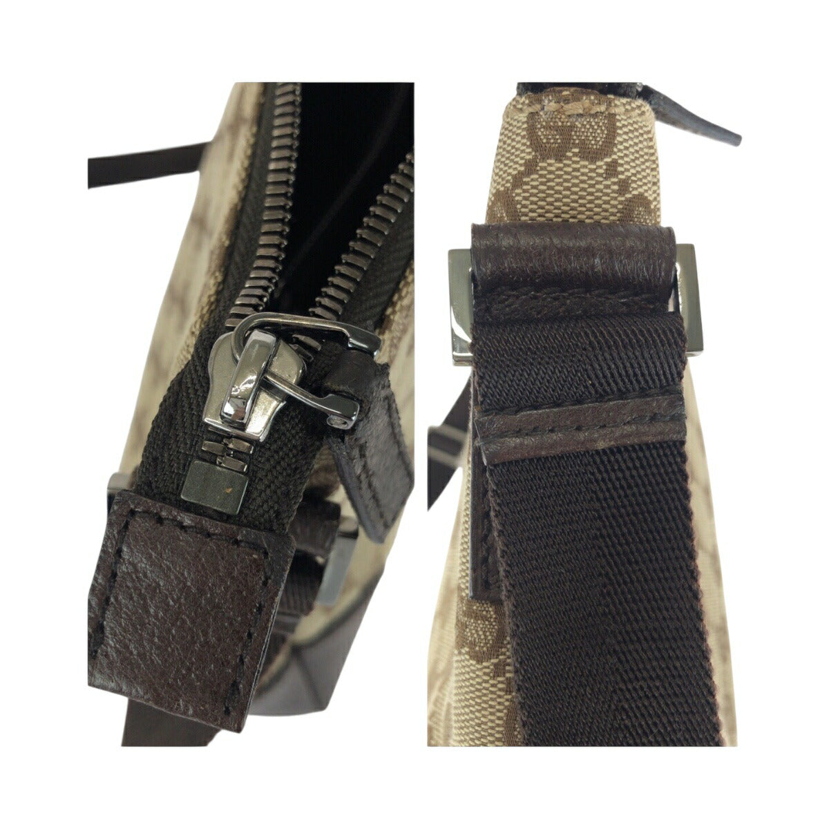 Gucci GG Canvas Leather Shoulder Bag