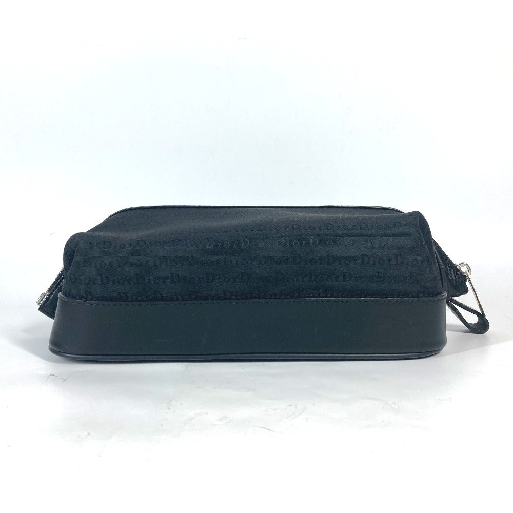 Dior Pouch Canvas / leather black logo unisex(Unisex)