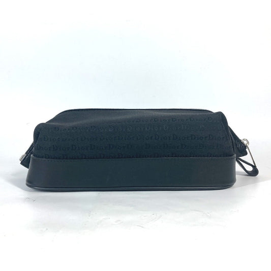 Dior Pouch Canvas / leather black logo unisex(Unisex)