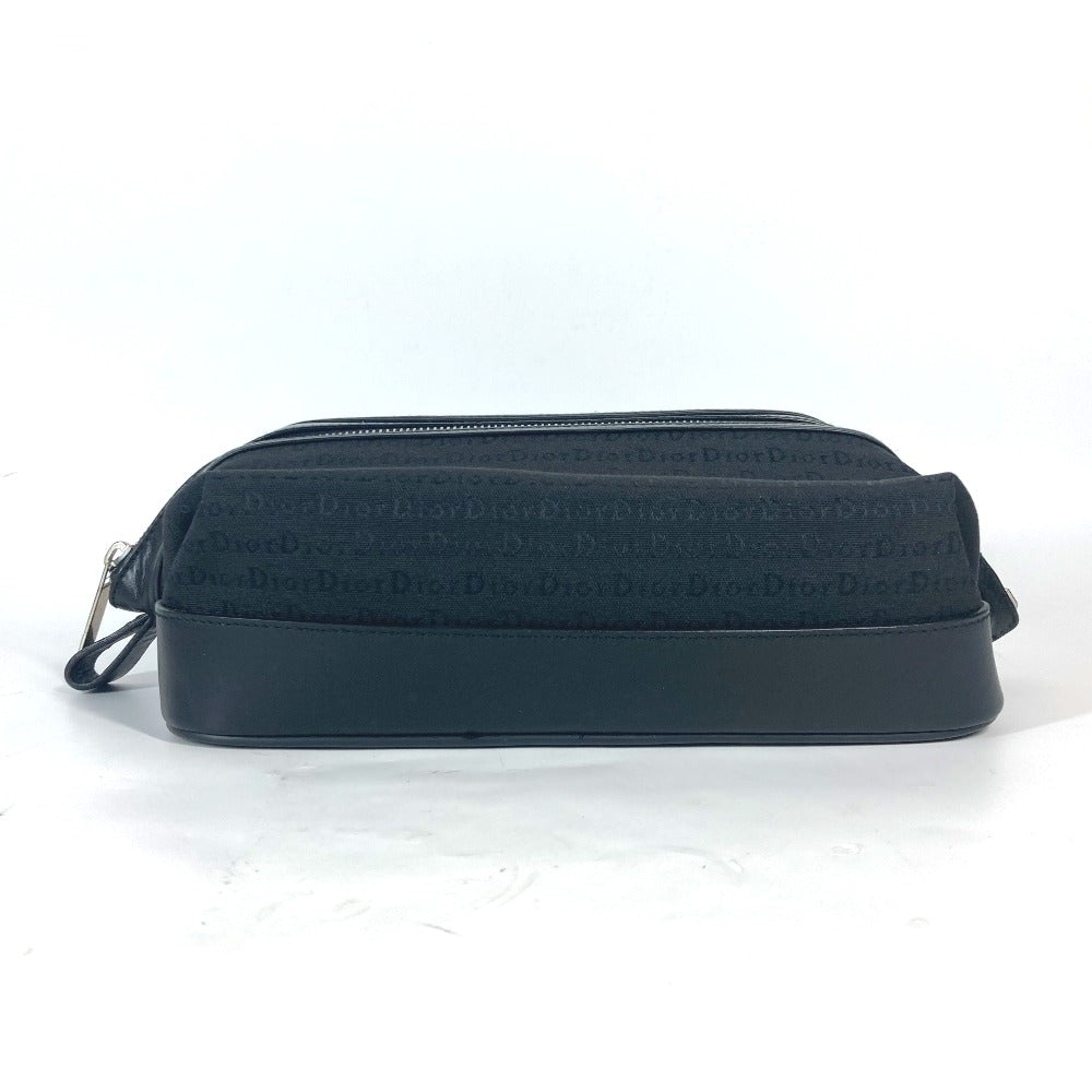 Dior Pouch Canvas / leather black logo unisex(Unisex)