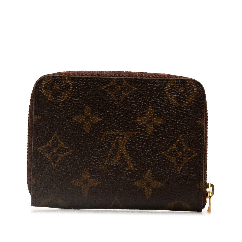 Louis Vuitton Monogram Zippy Coinpass Coincase M60067 Brown PVC Leather Louis Vuitton