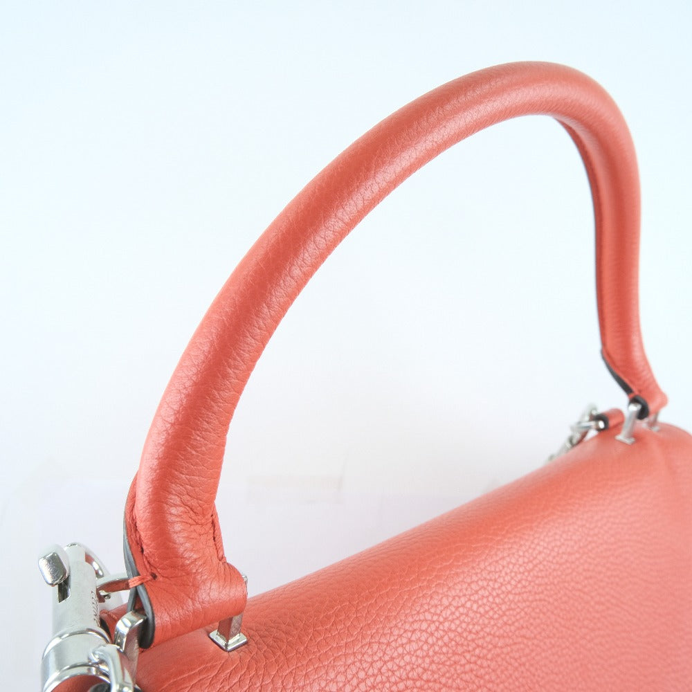 CELINE Handbag Calfskin, suede Red 2WAY bag Trapeze Women