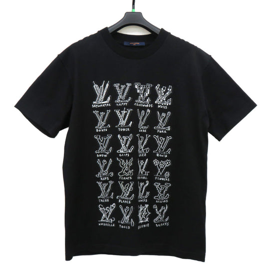 Louis Vuitton LV Cartoon Black Size M 2021SS Cotton LV Tops Apparel Clothes Mens