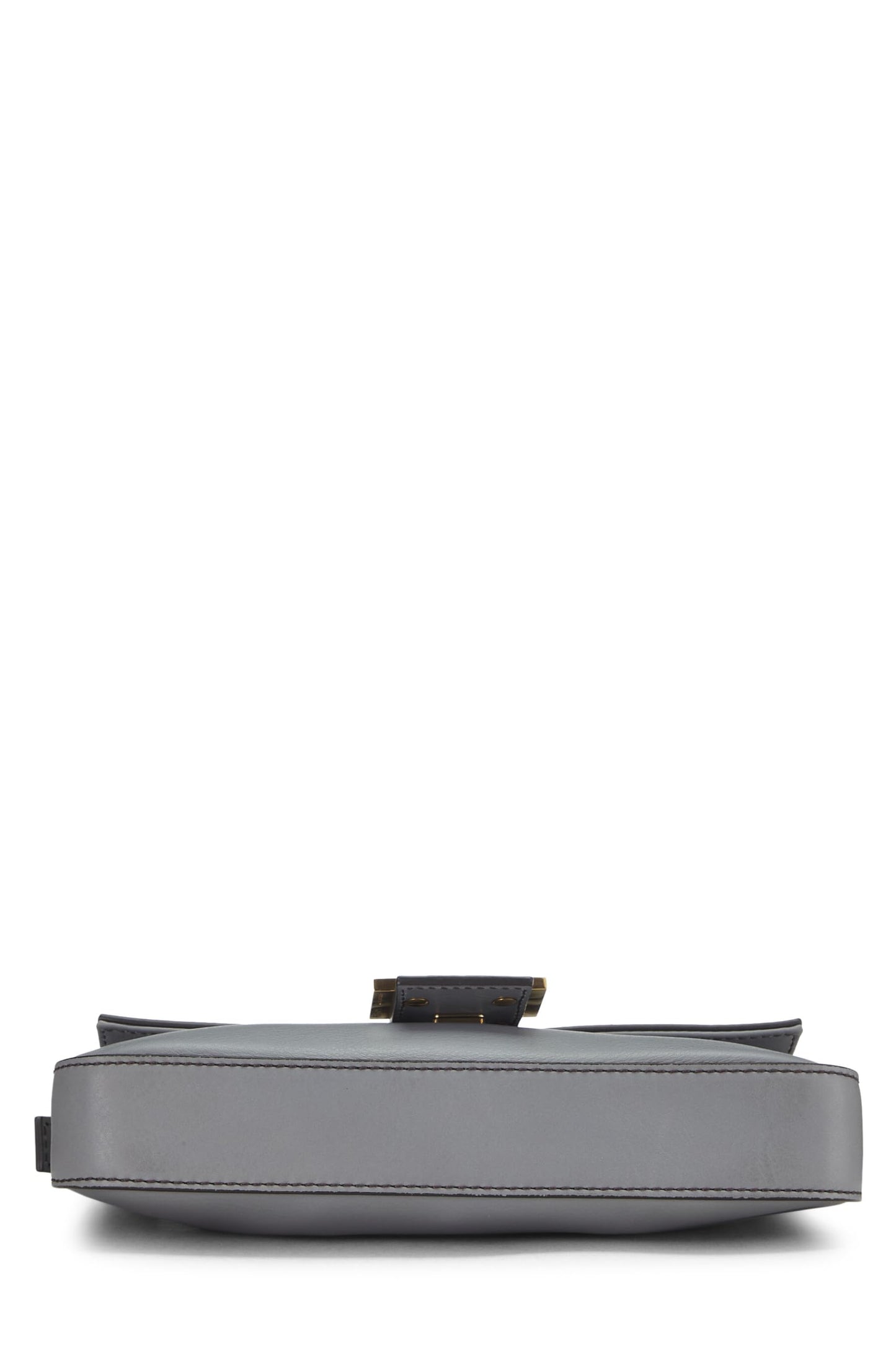Fendi, Grey Leather Baguette, Grey