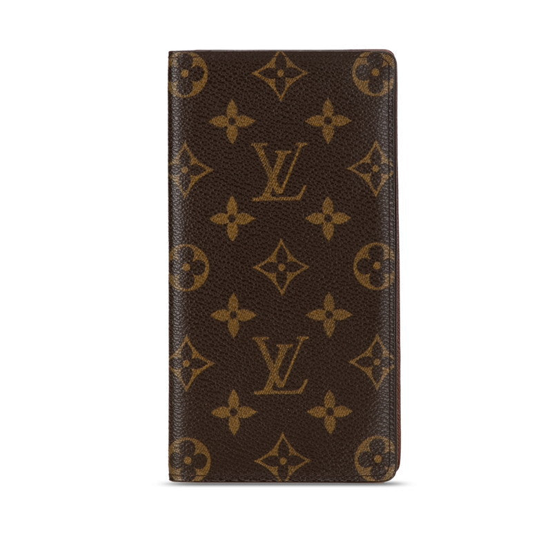 Louis Vuitton Monogram Porte Jaeger Le Coultre Credy Double Fold Wallet M60825 Brown PVC Louis Vuitton